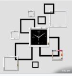Silver acrylic wall clock best quality all over the pakistan.